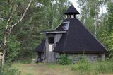 chatka Lappish hut na wyspie lin Roytta, Finlandia, Zatoka Botnicka