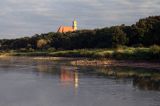 Lubiąż, Kościół św. Walentego z XVIII w., barokowy, rzeka Odra