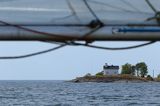 Latarnia na wyspie Luro na jeziorze Vanern, Wener, Szwecja