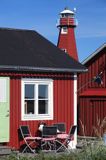 latarnia morska, w wiosce na wyspie Maloren, Szwecja, Zatoka Botnicka