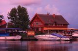 rzeka Minija dopływ rzeki Niemen, wieś Minge, Park Regionalny Delty Niemna, Litwa Minge village, Minija river, Nemunas Delta, Lithuania