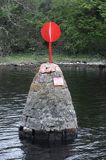znak wodny - stawa na rzece Boyle, rejon Górnej Shannon, Irlandia