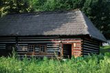 Muzeum - Nadwiślański Park Etnograficzny w Wygiełzowie, Lipowcu, stodoła ze Staniątek