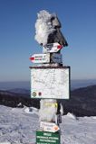 drogowskaz na Przełęczy Orłowicza, Bieszczady