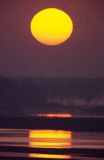 Wschód słońca bagno Wizna, rzeka Narew