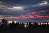 zachód słońca nad półwyspem Narron, Szwecja, Zatoka Botnicka