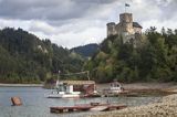 Zalew Czorsztyński, Zamek Dunajec w Niedzicy, Pieniny, przystań Białej Floty