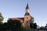 kościół w Kröslin, cieśnina Peene - Piana między wyspą Uznam a kontynentalną częścią Niemiec