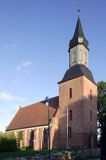 kościół w Kröslin, cieśnina Peene - Piana między wyspą Uznam a kontynentalną częścią Niemiec