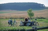 Ludzie na wycieczce rowerowej, Rugia, Niemcy