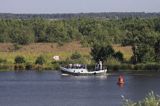 statek na rzece Niemen, Park Regionalny Delty Niemna, Litwa Nemunas river, Nemunas Delta, Lithuania