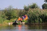 biwak wędkarzy nad rzeką Niemen, Park Regionalny Delty Niemna, Litwa Nemunas river, Nemunas Delta, Lithuania