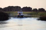 motorówka na rzece Niemen, Park Regionalny Delty Niemna, Litwa Nemunas river, Nemunas Delta, Lithuania