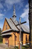 drewniany kościółek pw. Matki Bożej Anielskiej z 1872 roku w Niewistce, Pogórze Dynowskie