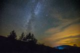 Gwiezdne niebo, nocny pejzaż, Bieszczady