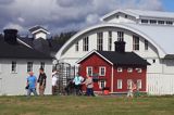 park miniatur na wyspie muzeum Norrbyskar, były największy tartak Europy, Szwecja, Zatoka Botnicka