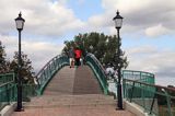 Nowa Sól, mostek zakochanych nad Odrą