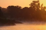 świt nad rzeką koło Malczyc, rzeka OdraOder river, Poland