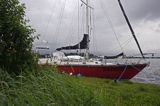 s/y Safran - trismus 37 przy polderze w Oudewegstervaart, Holandia