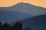 widok na połoniny z przełęczy żebrak, Bieszczady