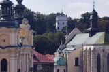 Przemyśl, Starówka, panorama z Wieży Zegarowej, Archikatedra Rzymskokatolicka, zamek