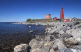 latarnia morska na wyspie Ritgrund, Archipelag Kvarken, Finlandia, Zatoka Botnicka