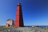 latarnia morska na wyspie Ritgrund, Archipelag Kvarken, Finlandia, Zatoka Botnicka