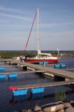 port jachtowy Ringsu, wyspa Ruhnu, Estonia Ringsu harbour, Ruhnu Island, Estonia