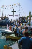 Kaszubska rybacka pielgrzymka na kutrach Kuźnica - Puck 24 czerwca 1997