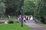 Ryga, mostek miłości w parku, Łotwa