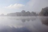 rzeka Wisła, Zespół Parków Krajobrazowych Chełmińskiego i Nadwiślańskiego, we mgle