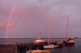 tęcza, port Orissaare, wyspa Sarema, Saaremaa, Estonia rainbow, Orissaare harbour, Saaremaa Island, Estonia