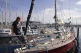 w marinie Burgtiefe s/y Safran, Trismus 37, w marinie Burgtiefe na wyspie Fehmarn, Niemcy