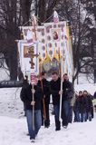 Sanok, prawosławne święto Jordanu, procesja z cerkwii nad San