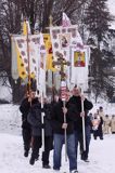 Sanok, prawosławne święto Jordanu, procesja z cerkwii nad San