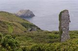 ruiny Silver Mines na wyspie Liitle Sark, Channel Islands, Anglia, Wyspy Normandzkie, Kanał La Manche
