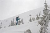 zima, skitouring w Tatrach, Tatrzański Park Narodowy Murań, widok z Murzasichla