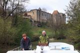 zamek koło Sorbet, rzeka Baise, Penichette, Gaskonia, Francja