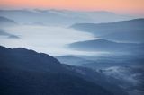 Świt, Widok z Połoniny Wetlińskiej, Bieszczady,