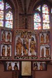 Szczecin, katedra - bazylika metropolitalna pw. św. Jakuba wnętrze, ołtarz w bocznej kaplicy, poliptyk