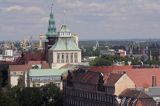 Szczecin, panorama z zamku Książąt Pomorskich, z Wieży Zegarowej, Wały Chrobrego,
