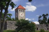Szczytno, ruiny zamku i ratusz, Mazury