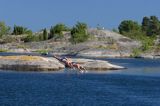 skoki do wody, wyspa Vitskar, Szkiery Szwedzkie, Szwecja