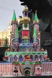 Szopki Krakowskie na Rynku pod pomnikiem Mickiewicza w pierwszy czwartek grudnia, Kraków Christmas cribs, Cracow, Poland