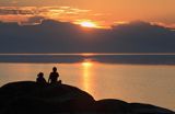 Zachód słońca na wyspie Tankar, Finlandia, Zatoka Botnicka