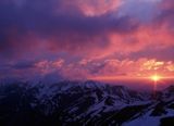 zachód słońca, Czerwone Wierchy, Tatry