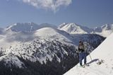 zima, skitouring na Jamborowwym Wierchu, Tatrzański Park Narodowy Murań, widok z Murzasichla