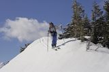 zima, skitouring na Jamborowwym Wierchu, Tatrzański Park Narodowy Murań, widok z Murzasichla