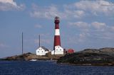 Latarnia morska Faerder w archipelagu Tristein, Południowa Norwegia, Skagerrak