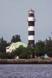 latarnia morska w ujściu Dźwiny, Zatoka Ryska, Ryga, Łotwa lighthouse, Daugawa river, Riga Bay, Riga, Latvia